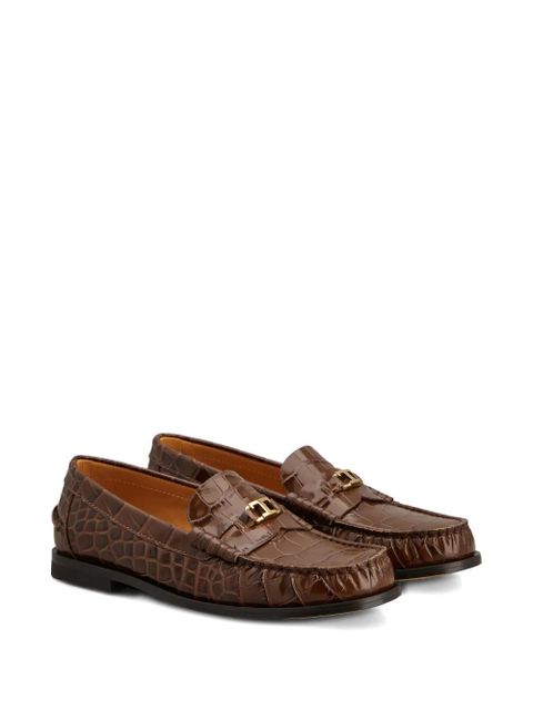 Tod's Oval-T leather-embossed loafers - Brown - zdjęcie produktu nr 2