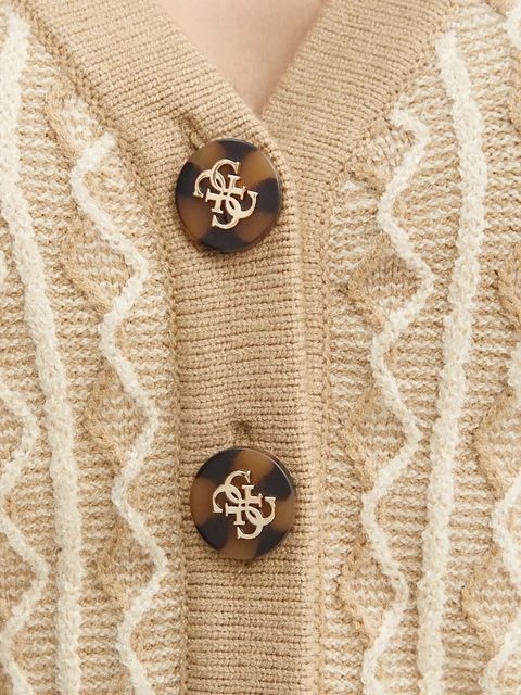 Guess kardigan TIFFANY damski kolor zielony W4BR0F Z3K40