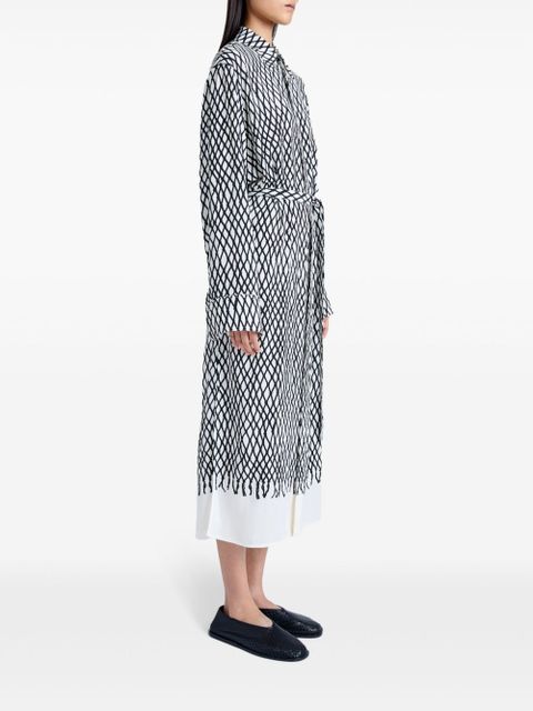 Proenza Schouler Bailey abstract-print midi dress - White - zdjęcie produktu nr 2