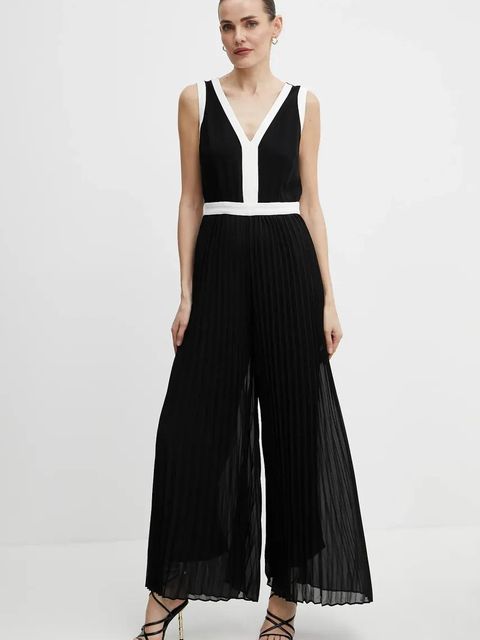 Morgan kombinezon PRISMA kolor czarny z dekoltem w szpic PRISMA - zdjęcie produktu nr 1