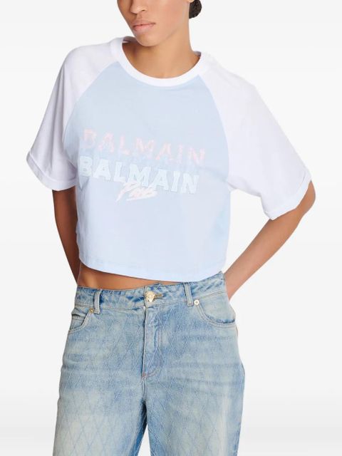 Balmain cropped T-shirt - White