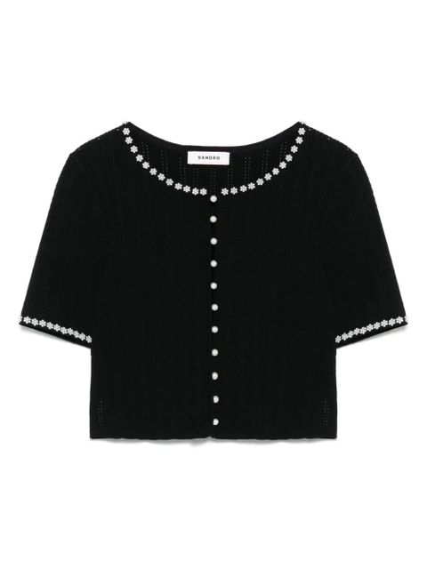 SANDRO cropped cardigan - Black - zdjęcie produktu nr 1