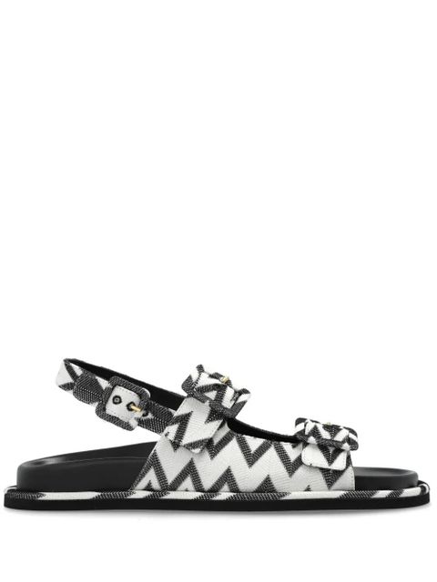 Missoni zigzag-knit buckled sandals - Black - zdjęcie produktu nr 1