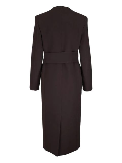 KHAITE belted wrap coat - Brown