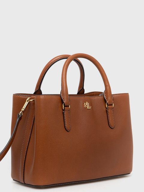 Lauren Ralph Lauren torebka skórzana 431876725005 kolor brązowy - zdjęcie produktu nr 2