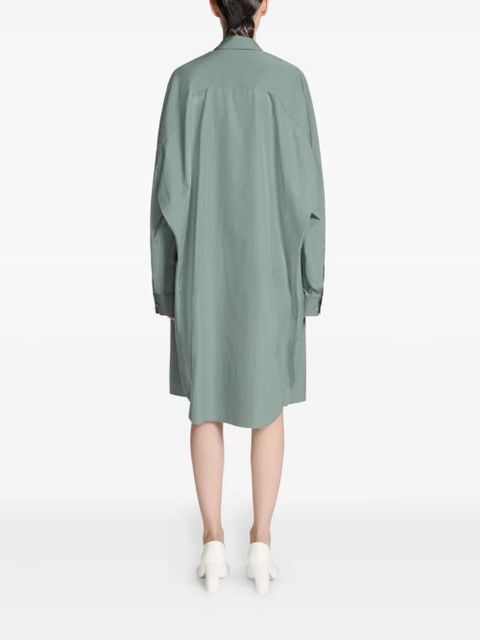 DRIES VAN NOTEN cotton shirt midi dress - Green