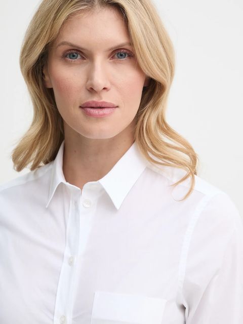 Filippa K koszula damska kolor biały regular z kołnierzykiem klasycznym 29100