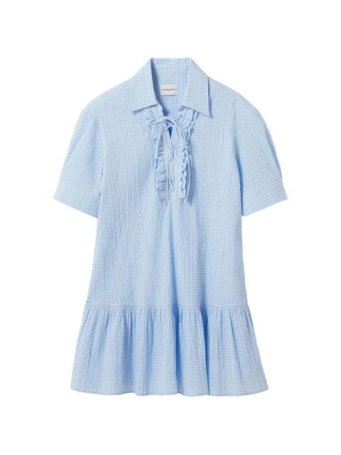 Claudie Pierlot ruffled shirt mini dress - Blue - zdjęcie produktu nr 1