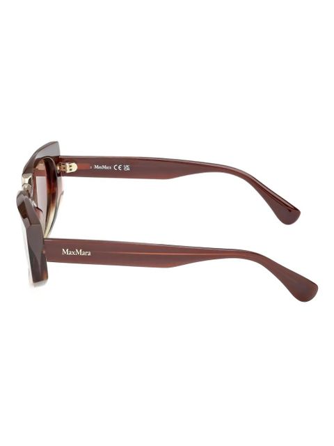 Max Mara Eyewear geometric-frame sunglasses - Brown - zdjęcie produktu nr 2