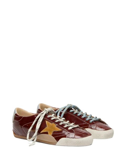 Golden Goose True-Star in burgundy naplak with suede star - Red - zdjęcie produktu nr 2