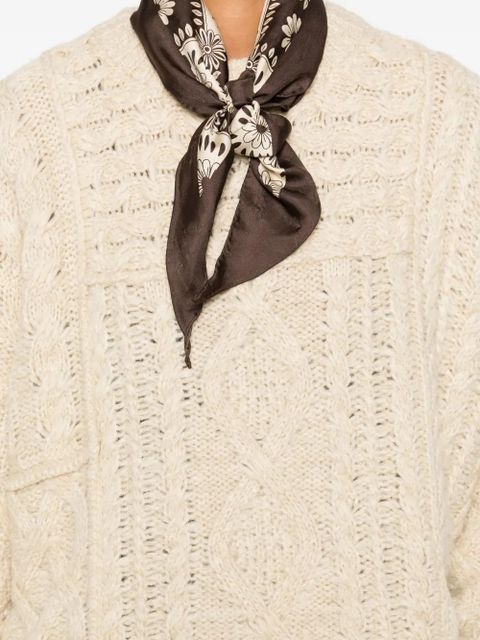 MARANT ÉTOILE cable-knit crew-neck sweater - Neutrals