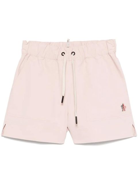 Moncler Grenoble logo-embroidered shorts - Pink - zdjęcie produktu nr 1