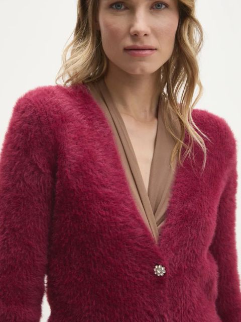 Answear.LAB kardigan damski kolor czerwony