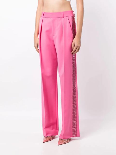 AREA crystal-embellished palazzo trousers - Pink - zdjęcie produktu nr 2
