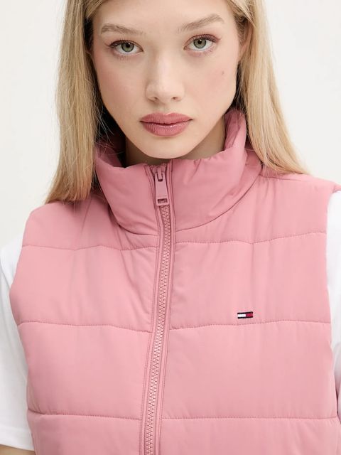 Tommy Jeans bezrękawnik damski kolor różowy przejściowy DW0DW21409