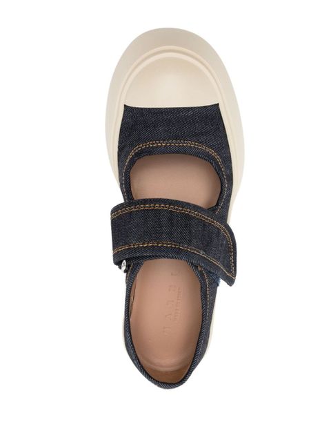 Marni denim mary jane sandals - Neutrals