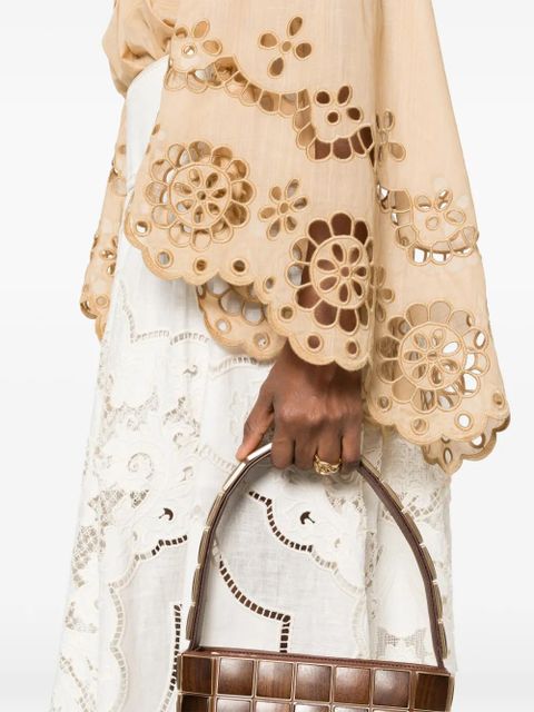 ZIMMERMANN embroidered blouse - Neutrals