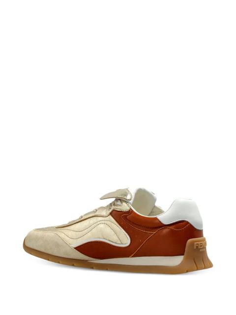 FENDI logo-plaque sneakers - Gold
