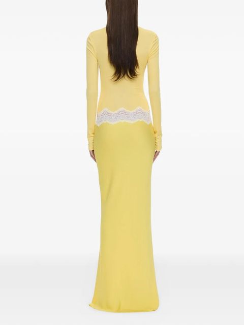 Christopher Esber open twist maxi dress - Yellow