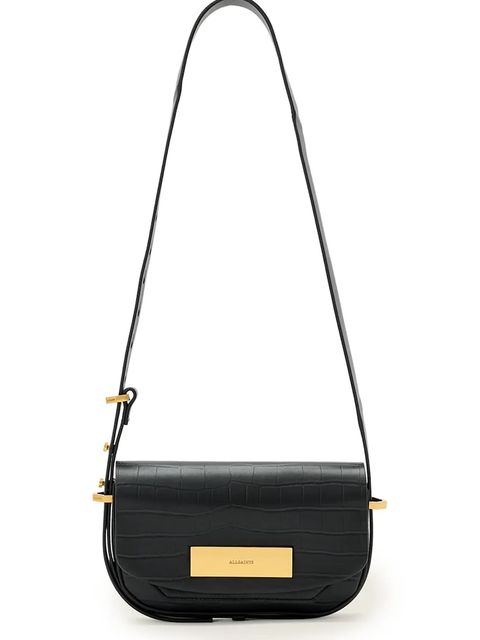 AllSaints torebka skórzana kolor czarny W569XD - zdjęcie produktu nr 1