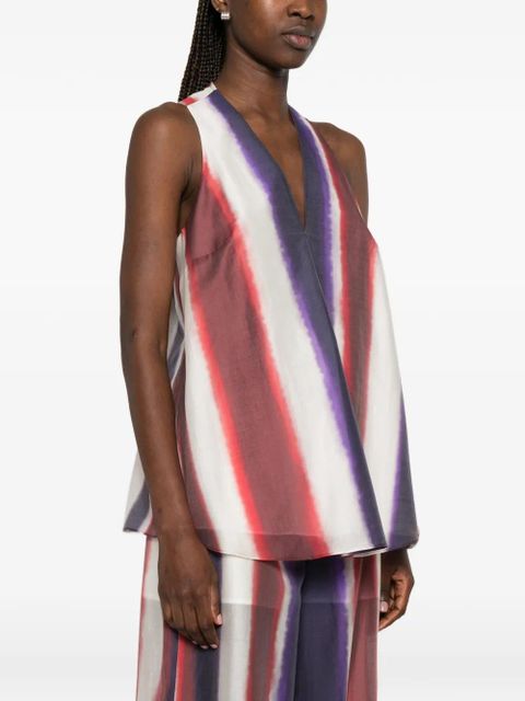 TWINSET striped racer-back top - Red