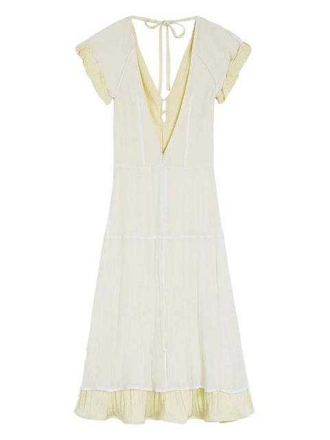 Jil Sander ruffled midi dress - White