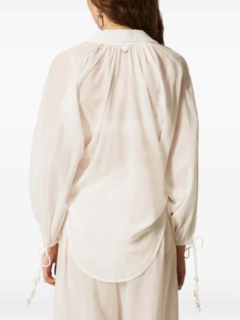 TWINSET tie-detail shirt - White