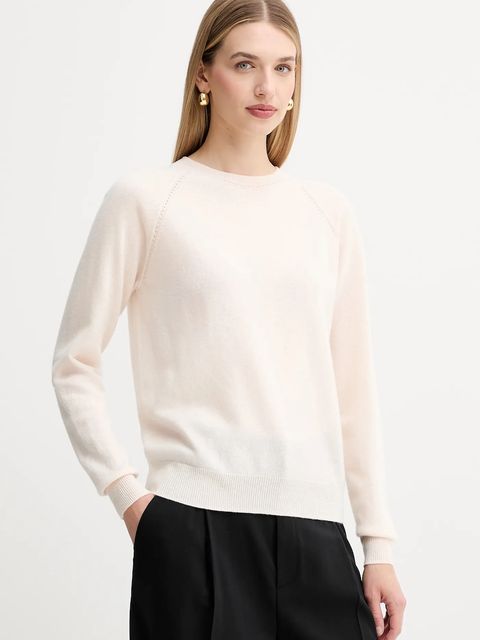 Fracomina sweter wełniany damski kolor pomarańczowy lekki FR25WT7012K47301 - zdjęcie produktu nr 1