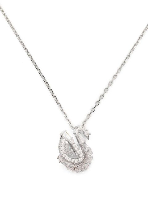 Swarovski Swan-pendant necklace - Silver