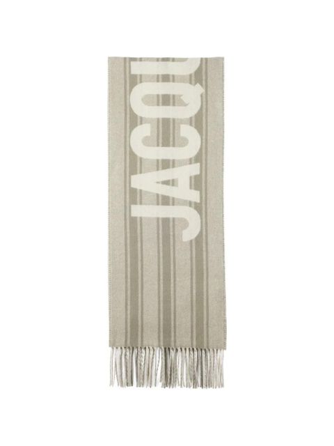 Jacquemus striped logo scarf - Neutrals - zdjęcie produktu nr 1