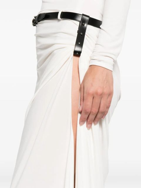 Coperni long-sleeve belted dress - White