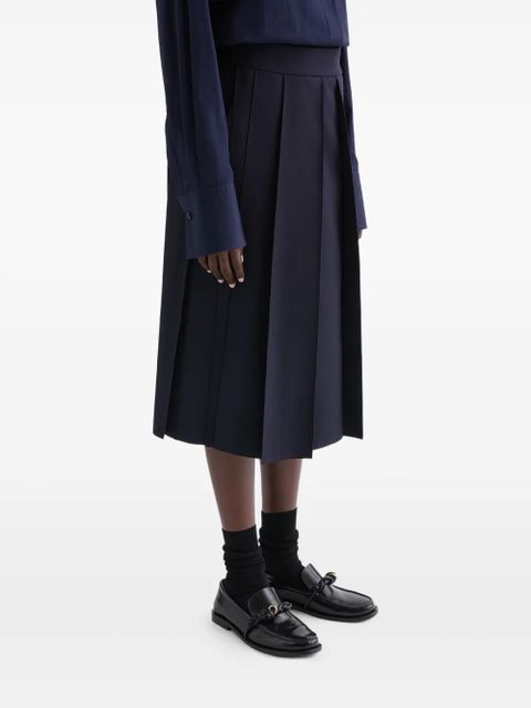 Jil Sander pleated front-wrap skirt - Blue - zdjęcie produktu nr 2