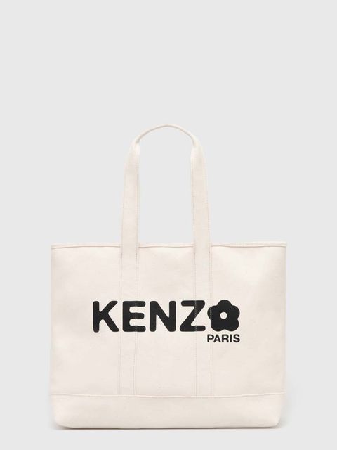 Kenzo torebka bawełniana Utility Large Tote Bag kolor beżowy FE68SA911F36.03 - zdjęcie produktu nr 1