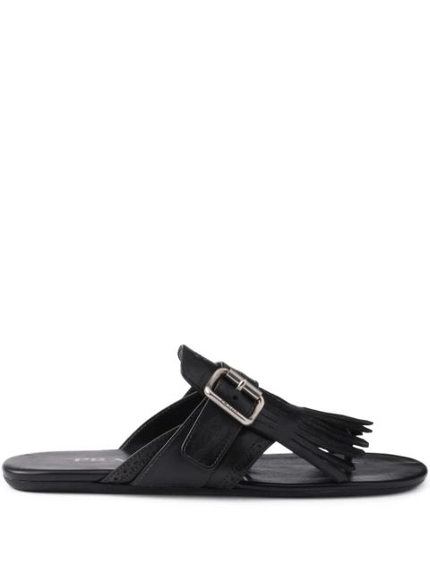 Prada Shuffle leather thong sandals - Black - zdjęcie produktu nr 1