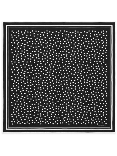 Dolce & Gabbana polka dot-print silk scarf - Black - zdjęcie produktu nr 1