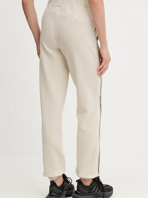 Guess spodnie dresowe z domieszką wełny MURIEL damskie kolor beżowy z aplikacją V5BB17 KCX52