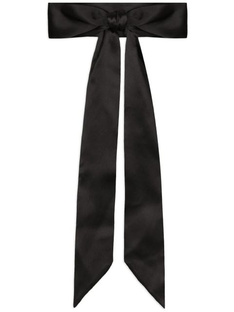 Dolce & Gabbana bow-embellished silk belt - Black - zdjęcie produktu nr 1