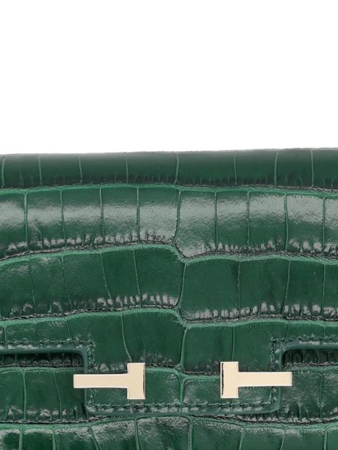 TOM FORD T-bar reptile-effect wallet - Green - zdjęcie produktu nr 2