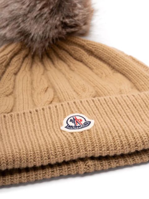 Moncler wool beanie hat - Brown - zdjęcie produktu nr 2