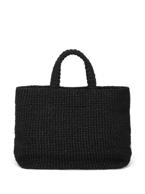 Prada Raffia tote bag - Black - zdjęcie produktu nr 2