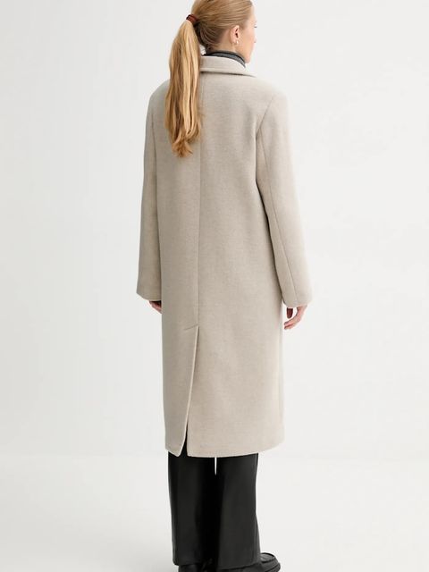 Marc O'Polo płaszcz z dodatkiem wełny kolor beżowy 510024171139