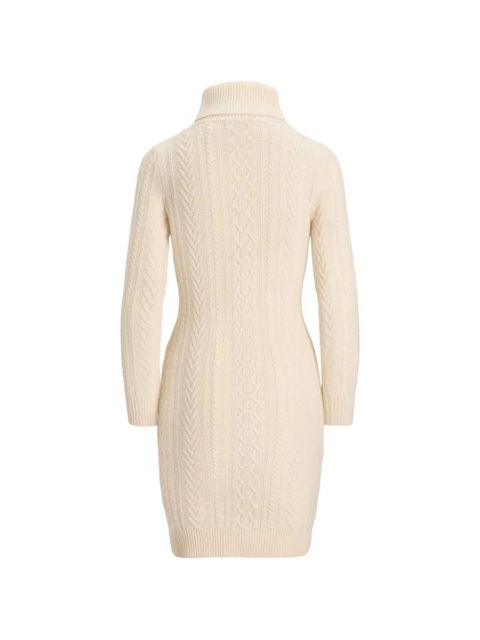 Lauren Ralph Lauren cable-knit roll-neck mini dress - Neutrals - zdjęcie produktu nr 2