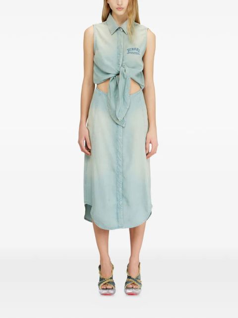 Diesel De-Susy-S tie-waist midi dress - Blue - zdjęcie produktu nr 2