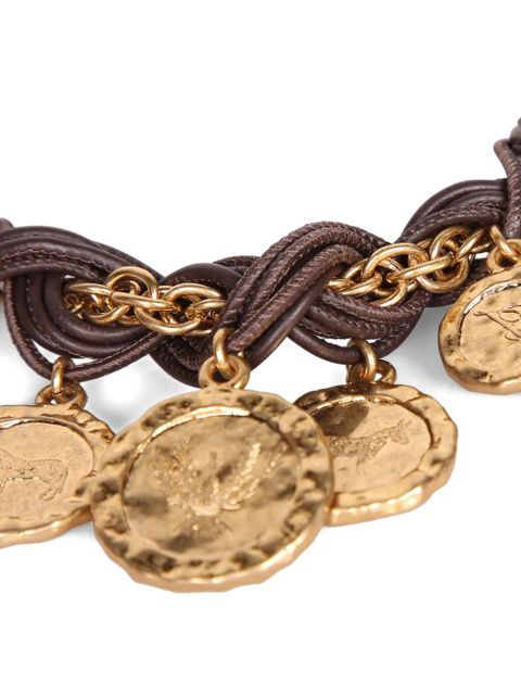 Jacquemus The Pièces coin-pendant braided necklace - Gold - zdjęcie produktu nr 2