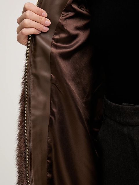 Fracomina bezrękawnik kolor brązowy przejściowy FR25WC4006O44501 - zdjęcie produktu nr 2