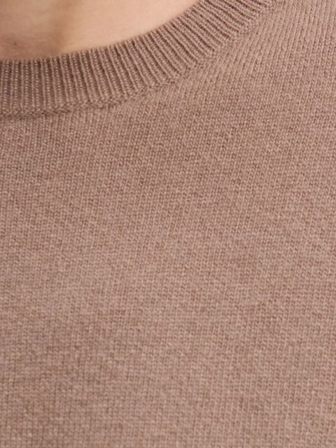 Sisley sweter z dodatkiem wełny damski kolor brązowy lekki 18AYM103K - zdjęcie produktu nr 2