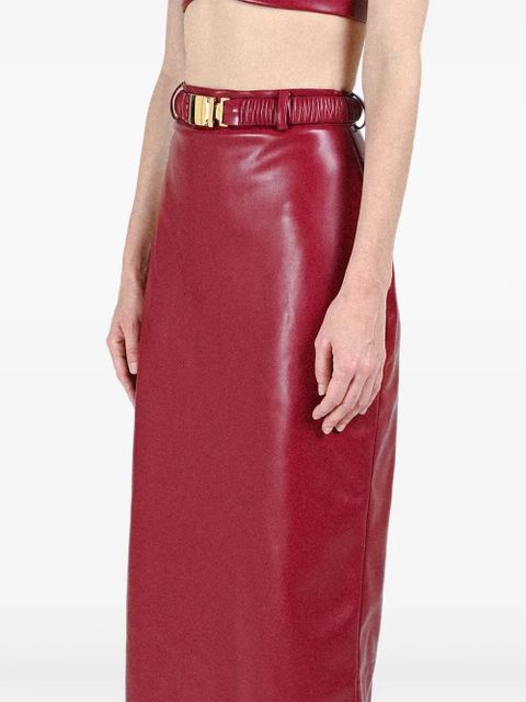 Rowen Rose matching belt skirt - Red