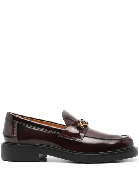 Tod's logo-plaque loafers - Red - zdjęcie produktu nr 1