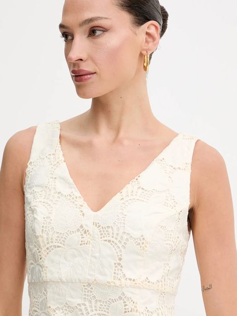 Guess sukienka VEGA kolor beżowy mini dopasowana W5GK72 WH6I0