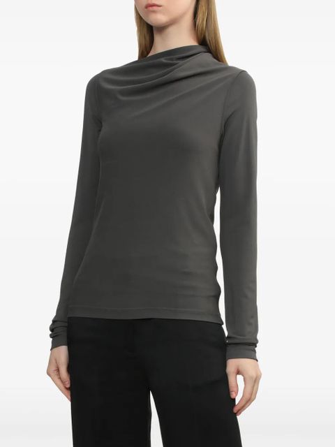TOTEME draped jersey top - Grey